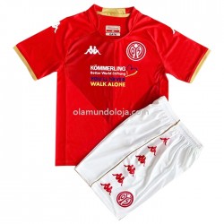 Camisola Mainz 5 Criança Equipamento Primeiro 2022-2023 Manga Corta